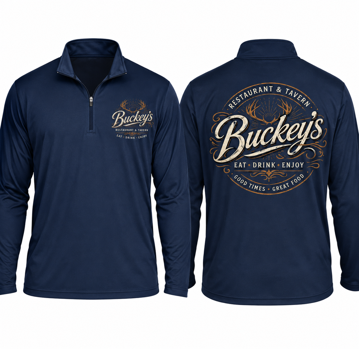 Quarter Zip Long Sleeves-- Unisex